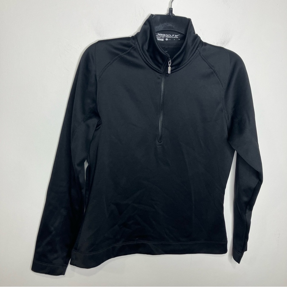 Nike Golf Therma‎ fit half zip pullover black fleece lined women’s size small